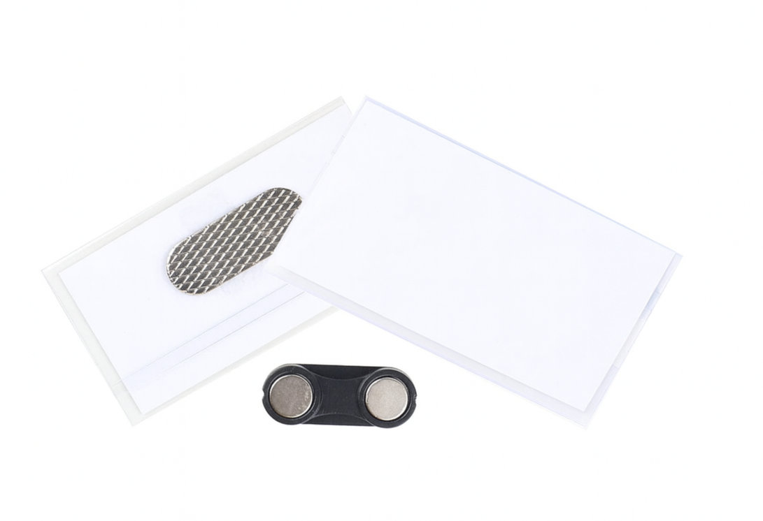 Smeba - Naambadges met Magneet -  40x75 mm - 12 stuks