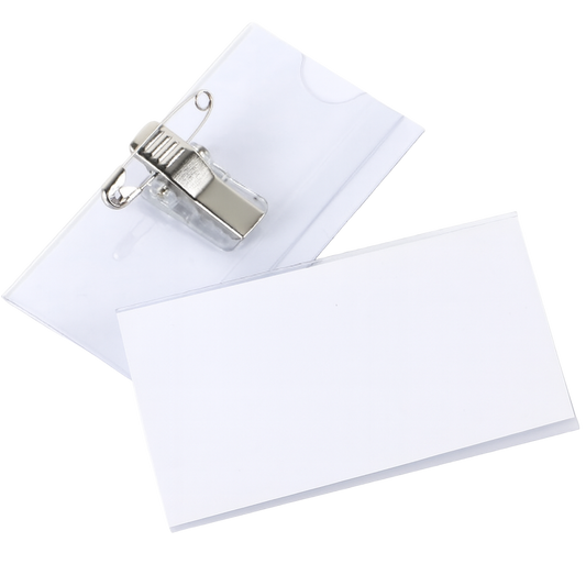 Smeba- Naambadges - 40 x 75 mm - Combiclip - 50 stuks